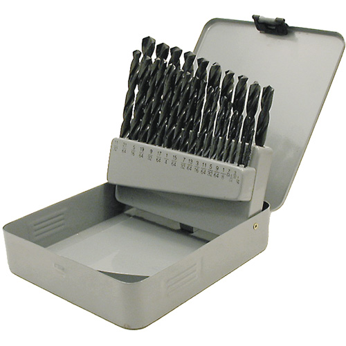 JET-KUT&reg; Black Oxide Drill Bit Set, 29 Pieces, High Speed Steel Equipex
