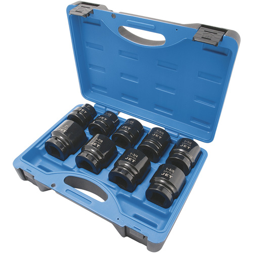 Jeu de douilles SAE &agrave; 6 pans PS901, 9 Mcx, Chocs, Prise de 1" Equipex