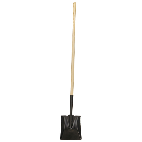 Pelle &agrave; bout carr&eacute;, Bois, Lame Acier durci, Manche en Droit, Longueur 49-1/2" Equipex