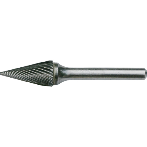 Fraises au carbure solide - Forme conique pointue CLEVELAND, , 1/8" dia., 1/8" Tige, 7/16" Prof. de la coupe Equipex