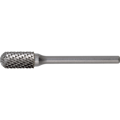 Solid Carbide Burrs - Cylinder Shape with Ball Nose, SC-1, 1/4" Dia., 5/8" Depth of Cut Equipex