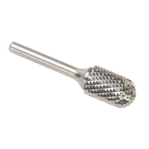 CLEVELAND Solid Carbide Burrs - Cylinder Shape with Ball Nose, SC-6, 3/5" Dia., 25.4 mm Depth of Cut Equipex