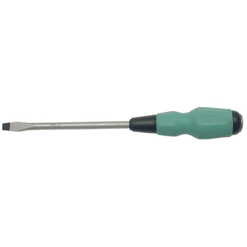 Tournevis &agrave; fente TORQUE DRIVE, Tige de #4, Ronde, 4" lo, Prise en Coussin&eacute;e Equipex