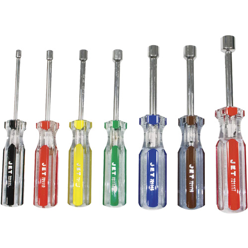 NDS-07 Jumbo Handle Nut Driver Set, 7 Pcs., Magnetic, Imperial Equipex