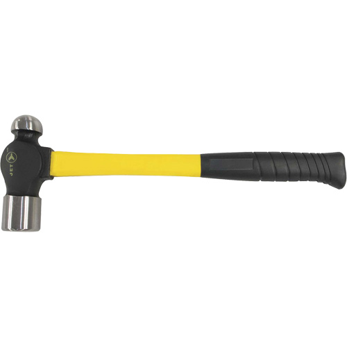 BP-16F Marteau &agrave; panne ronde &agrave; manche en fibre de verre, Poids de la t&ecirc;te 16 oz, Face Ordinaire, Prise Coussin&eacute;e Equipex