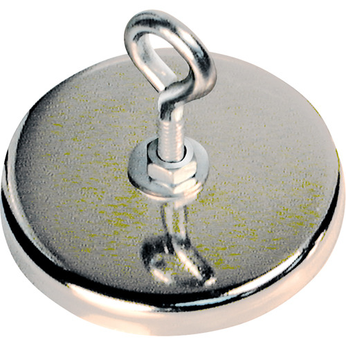 Low Profile Cup Magnets, 2-5/8" Dia., 41  lbs. Pull Equipex