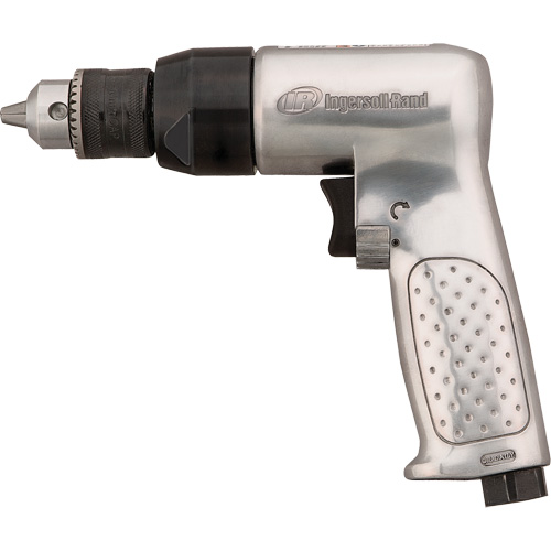 Right Angle Air Drill, 4 CFM, 1/4" NPTF, 94 dBA, 3/8" Chuck, Keyed Equipex