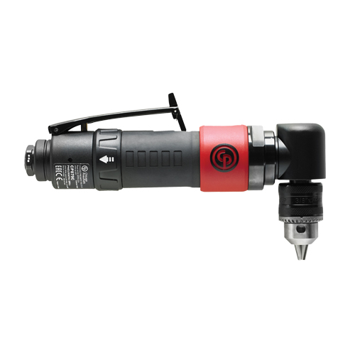 Perceuse pneumatique angulaire r&eacute;versible, mandrin 3/8", Entr&eacute;e d'air 1/4" NPT, Tr/min &agrave; vide 2000 Equipex