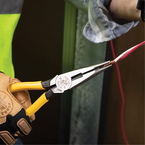 Long Nose With Side Cutter, 8-7/16" L Equipex