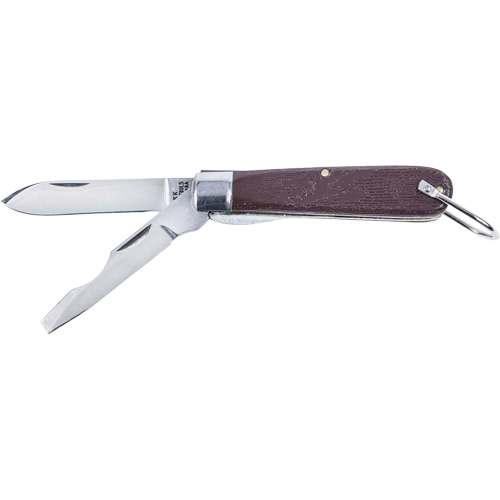 Couteau de poche &agrave; 2 lames, 2-1/2" lame, lame en Acier au carbone, poign&eacute;e en Plastique Equipex