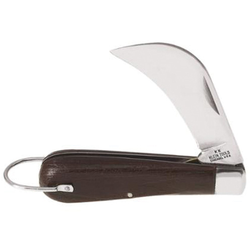 Pocket Knife with Hawkbill Slitting Blade, 2-5/8" Blade, Carbon Steel Blade, Plastic Handle Equipex