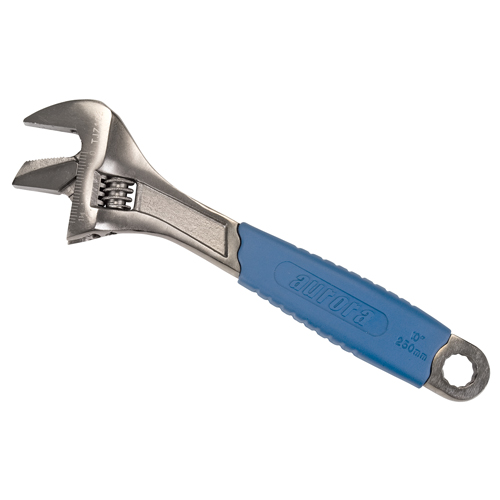 Adjustable Wrench, 10" L, 1-3/8" Max Width, Black Equipex