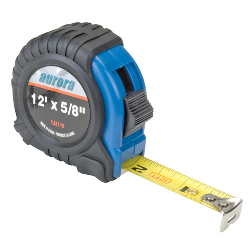 Ruban &agrave; mesurer, 5/8" x 12', Marques de goujon po/pi Equipex