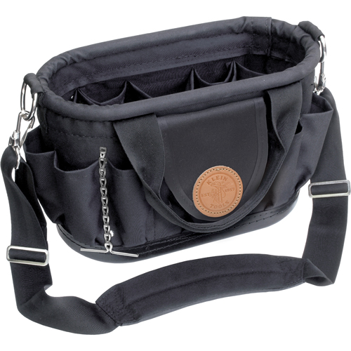 Porte-outils avec courroie d'&eacute;paule Tool Tote, Polyester, 17 pochettes, Noir Equipex
