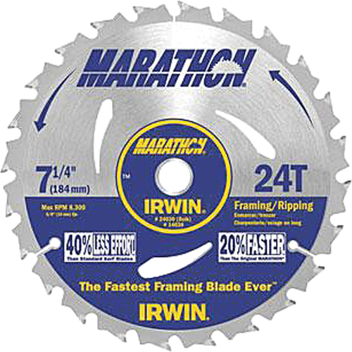 Contractor Saw Blades - Marathon&reg; Saw Blades, 7-1/4", 24 Teeth Equipex