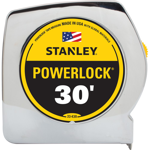 PowerLock&reg; Tape Measure, 1" x 30', Imperial Graduations Equipex