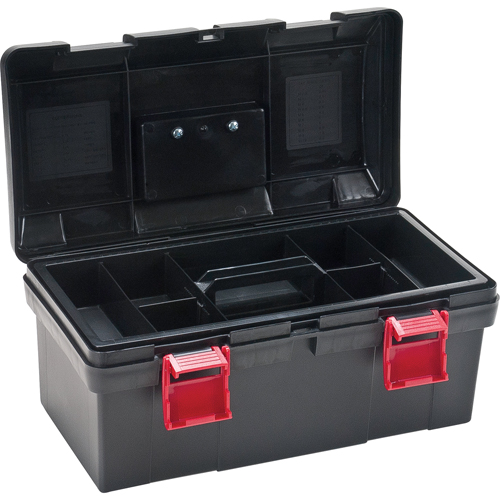 Coffre &agrave; outils robuste, 17-1/2" la x 9-1/2" p x 8" h, Noir Equipex