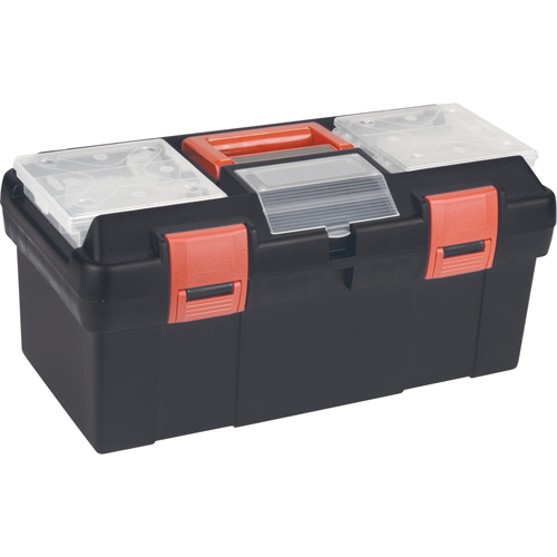 Coffres &agrave; outils en plastique, 17-1/2" la x 9-1/2" p x 8" h, Noir Equipex