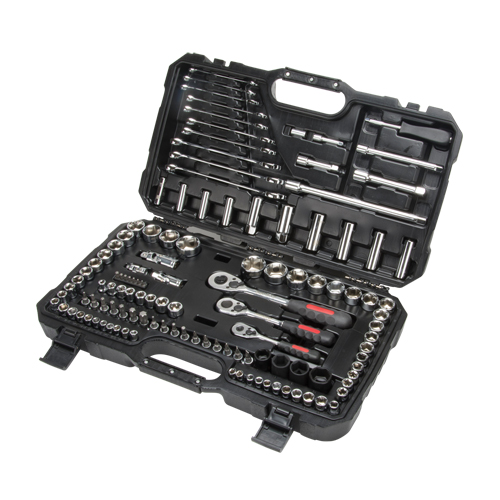 Jeux de douilles et cl&eacute;s SAE/m&eacute;triques 1/4", 3/8" et 1/2", 120 Mcx, Profond Equipex