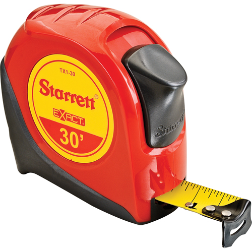 Ruban &agrave; mesurer Autolock, 1" x 30', Marques de goujon 1/16" Equipex