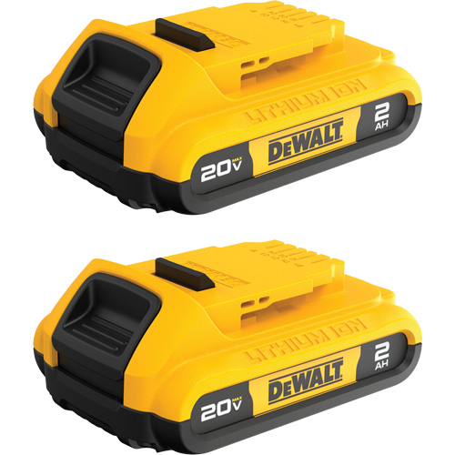 Max* Compact Batteries, Lithium-Ion, 20 V, 2 A Equipex