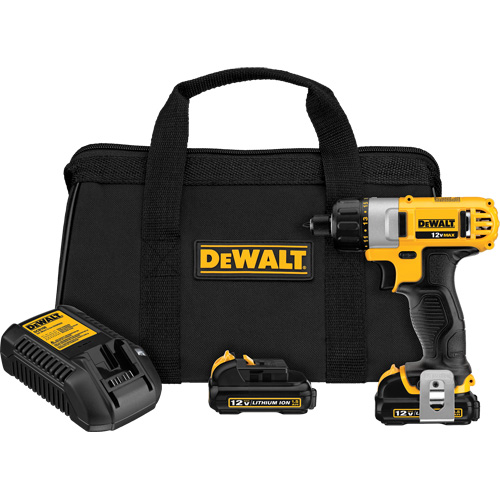 Max Screwdriver Kit, 1/4", 12 V, 160 UWO Max. Torque, Lithium-Ion Battery Equipex