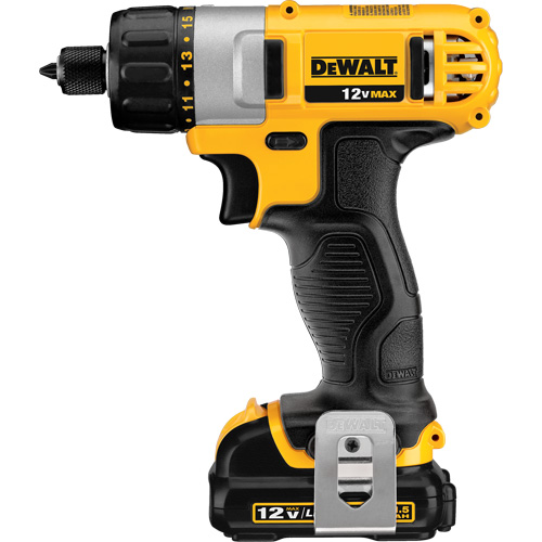 Max Screwdriver Kit, 1/4", 12 V, 160 UWO Max. Torque, Lithium-Ion Battery Equipex