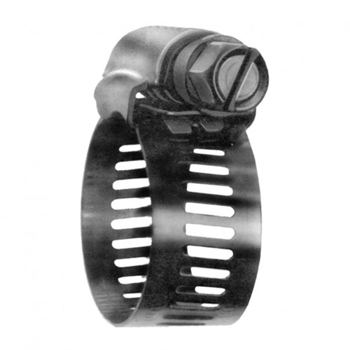 Hose Clamps - Stainless Steel Band & Screw, Min Dia. 0.563, Max Dia. 1-1/4" Equipex