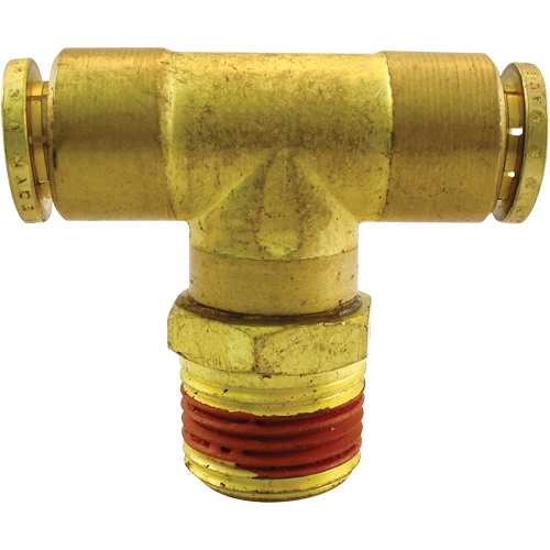 P.T.C. Swivel Male Branch Tees, Brass, 1/8" Equipex