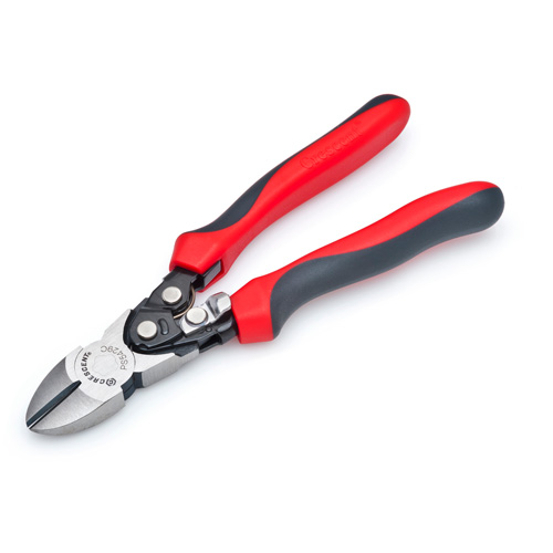 Pro Series Dual Material Diagonal Compound Action Cutting Pliers, 8" L Equipex