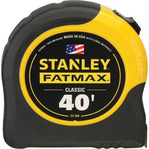 Ruban &agrave; mesurer FatMax avec rev&ecirc;tement BladeArmour, 1-1/4" x 40', Marques de goujon Imp&eacute;rial Equipex