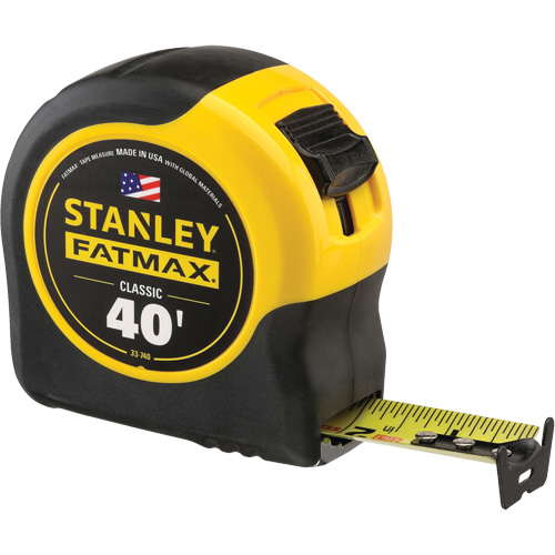 Ruban &agrave; mesurer FatMax avec rev&ecirc;tement BladeArmour, 1-1/4" x 40', Marques de goujon Imp&eacute;rial Equipex