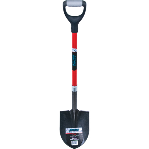 Pelle ronde robuste, Lame Acier au carbone, Fibre de verre, Manche Prise en D Equipex