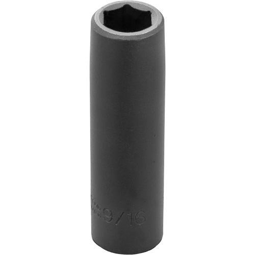 Socket, Impact, 9/16", 1/2" Drive, 6 Points, Deep Equipex