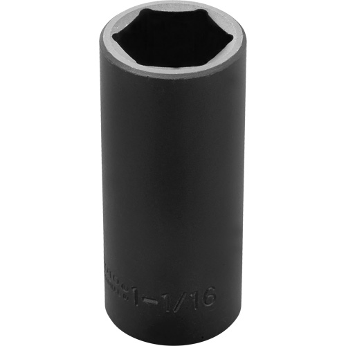 Socket, Impact, 1-1/16", 1/2" Drive, 6 Points, Deep Equipex