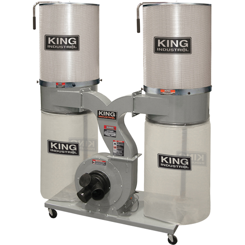 Dust Collectors with 2 Canister Filters, 55-1/2" x 23" x 70" Equipex