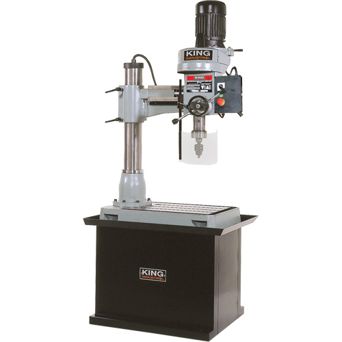 Perceuse radiale avec support, 1/2" Mandrin, 5 Vitesse(s), 19-5/8" la x 21-5/8" lo, #3 Morse Equipex