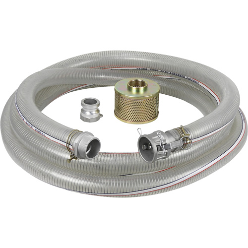 Reinforced Suction Hose Kit for Water Pump, 3" x 300" Equipex