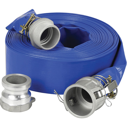 Lay-Flat Discharge Hose Kit for Water Pump, 2" x 600" Equipex