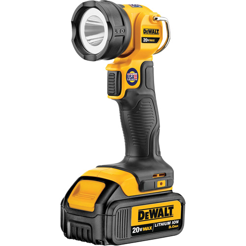 Lampe de travail Max, DEL, 110 lumens, 11 hres de fonctionnement, Bloc-pile Rechargeable, Plastique Equipex