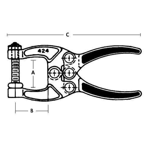 Plier Hold-Down Clamps - 424 Series Equipex