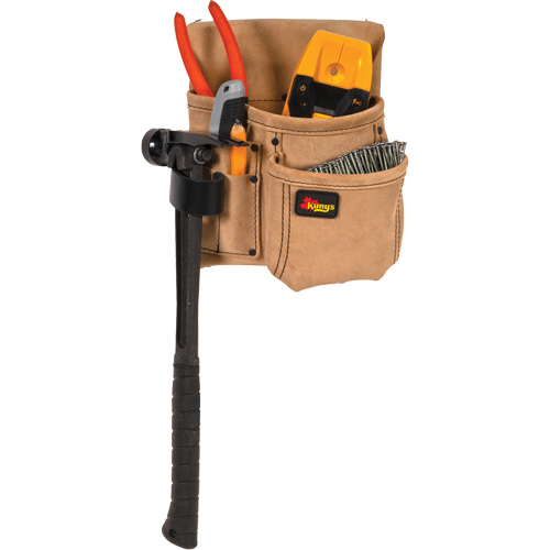 Half Carpenter Apron, Multiple Tool Holder, Leather, 4 Pockets Equipex