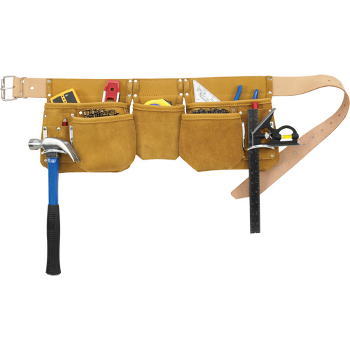 Journeyman's Carpenter Tool Belt, Leather, Tan Equipex