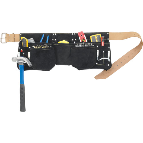 Ceintures &agrave; outils pour apprenti menuisier, Cuir, Noir Equipex