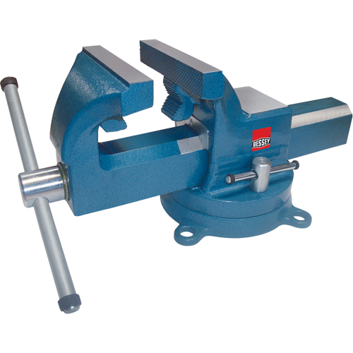 Heavy-Duty Industrial Bench Vises, 4" Jaw Width, 2-3/8" Throat Depth Equipex
