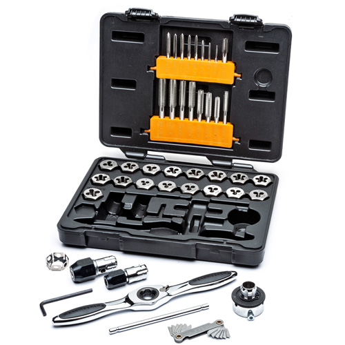SAE Ratcheting Tap & Die Set, 42 Pieces Equipex