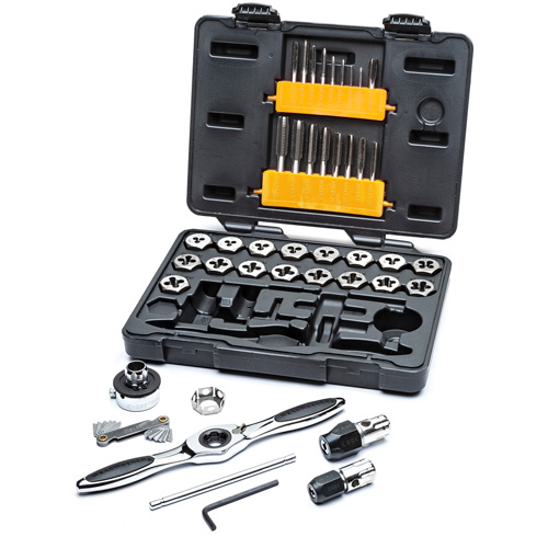 Metric Ratcheting Tap & Die Set, 42 Pieces Equipex