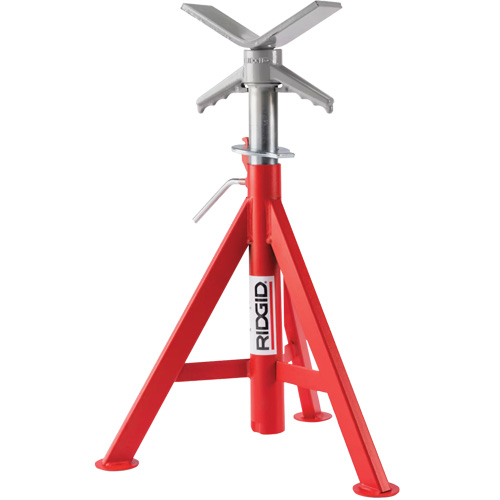 Supports de tuyaux abaiss&eacute; en V no VJ-98, 51-96 cm R&eacute;glage de la hauteur, 12" Capacit&eacute; max. de tuyau, 2500 lb Capacit&eacute; de charge max. Equipex