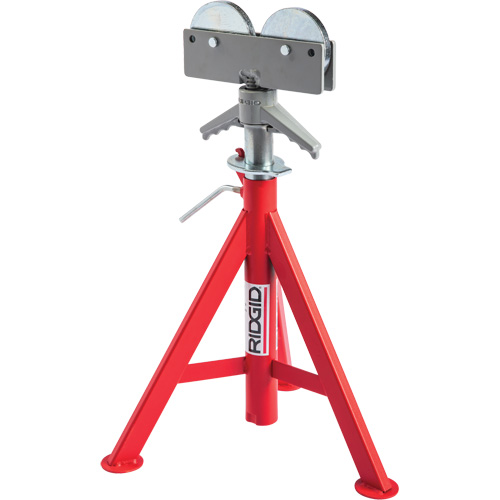 Support de tuyau pour rouleau baiss&eacute; no RJ-98, 59-104 cm R&eacute;glage de la hauteur, 12" Capacit&eacute; max. de tuyau, 1000 lb Capacit&eacute; de charge max. Equipex