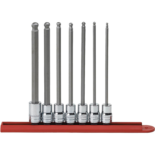 SAE Long Ball End Bit Socket Set, Hex, 3/8" Drive, 7 Pcs Equipex